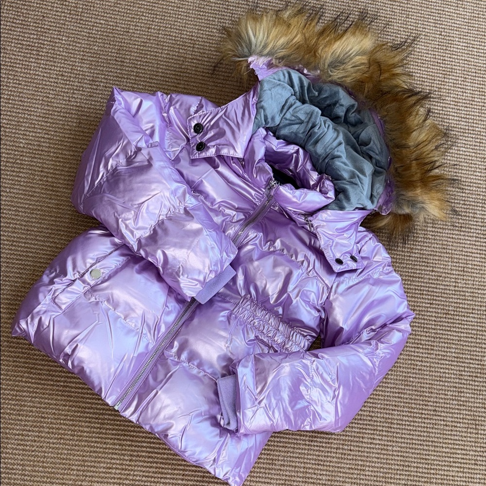 NWOT Creatmo Us Lavender Girls Puffer Jacket w/ Hood